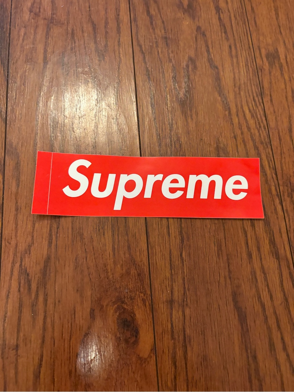 Supreme White on Red Box Logo Sticker